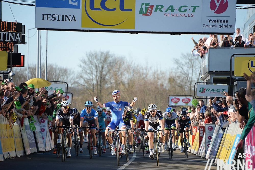 Photo: Nacer Bouhanni crashed during the stage which meant he was going to win. 