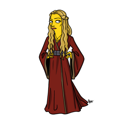 Cersei Lannister from &#8220;Game of Thrones" / Simpsonized by ADN
