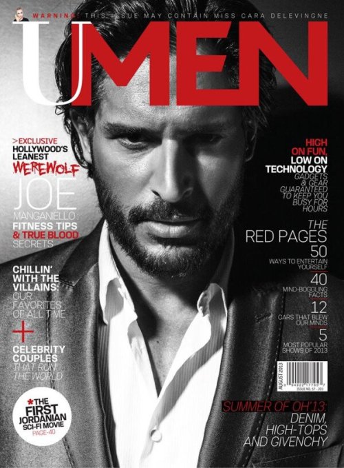 fuckyeahjoemanganiello:U Men Magazine Entertainment issue - Jordan, August 2013(Source: Twitter)