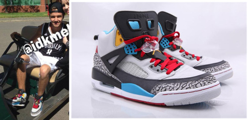 Liam wore these Nike Jordan Spiz&#8217;ike Bordeaux recently out in Adelaide, Australia (24th September 2013)
Nike - $259.99