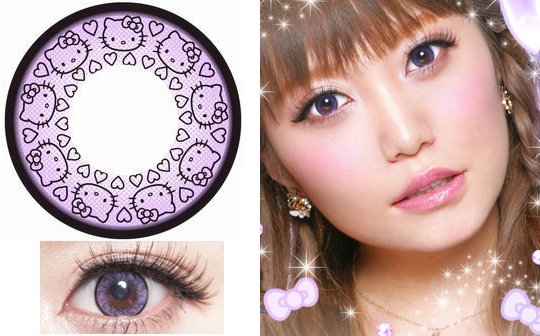 (via Violet-Colored Hello Kitty Contact Lenses)