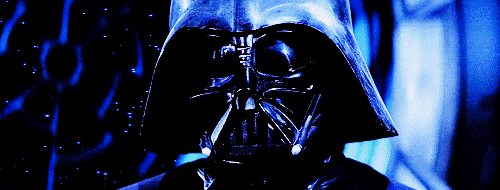 Image result for star wars return of the jedi vader looking from luke to the emperor gif