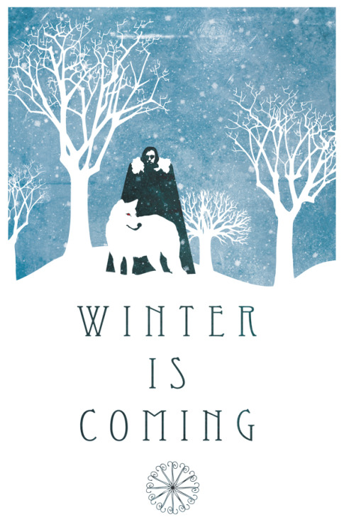 Jon Snow and Ghost: Winter is Coming