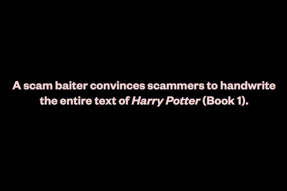 Henner, Mishka. Harry Potter and the Scam Baiter.
PoD, 2012, 334 pages.