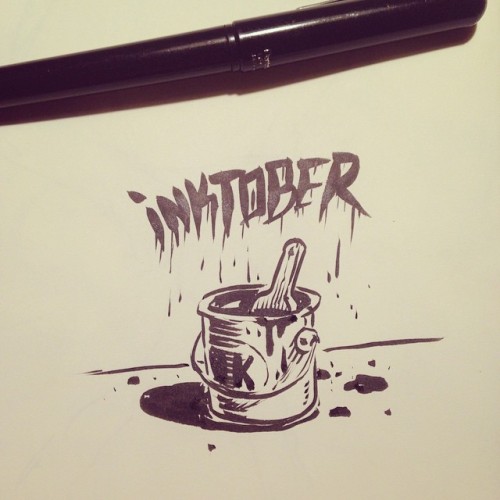#inktober is about to start. See you all tomorrow. #inktober2014 #montreal #global #drawing
