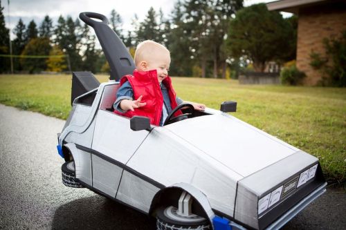 Lil' Marty McFly and DeLorean Push Car by cory4281 / posted by ianbrooks.me
