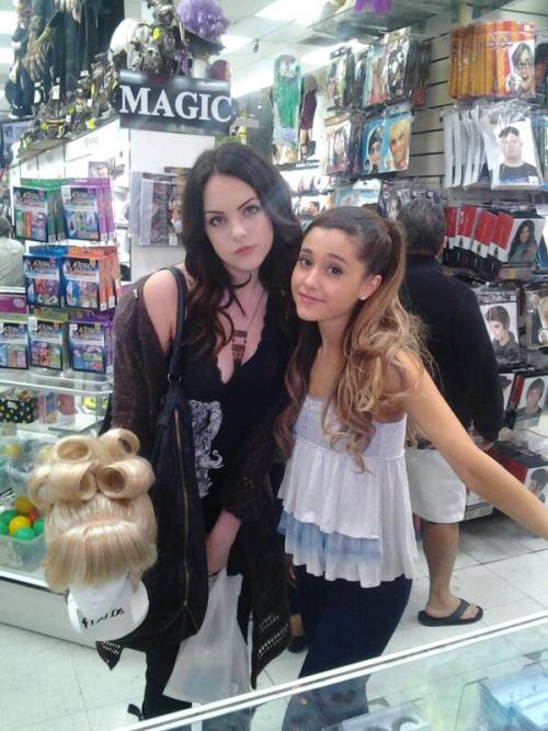 @HTCostumes: #Halloween #costume shopping with @LizGillies and @ArianaGrande in the store today!