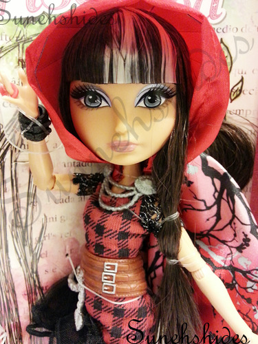 sunnehshides:

doll-grotto:

sunnehshides:

Ever After High  - Cerise Hood Photo set 1
These are Out of Box images. Sorry about the watermarks but some douchebags like to steal pictures. I will be making a video soon but we don’t have an area open to do so as we are still unpacking from moving.
To answer those curious she does not have Wolf Ears on the side of her head but she takes wonderful pictures.

Did the hood she’s wearing leave stains on her face?

No it didn’t :)
