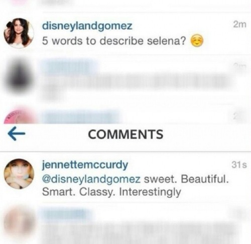 Jennette McCurdy describing Selena in five words!