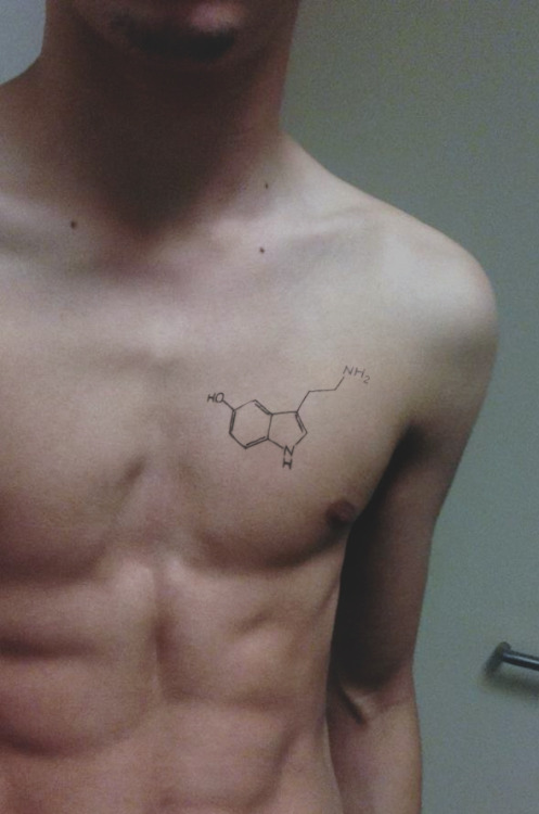 Tattoo Chemistry Geek Minimalism Serotonin Chemical Structure