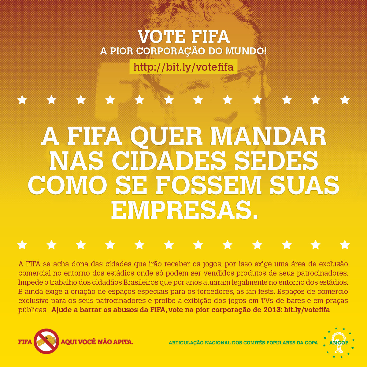 Obras que não são prioridades para a população, mas a FIFA exige! VOTE: http://bit.ly/votefifa
