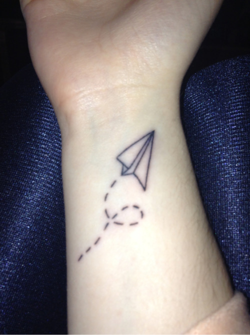 ... paperplane tattoo #cute tattoo #pretty tattoo #wrist tattoo