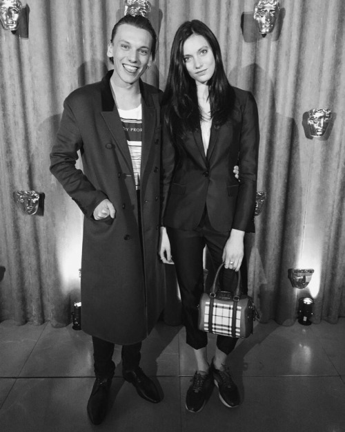 @Burberry: .@JamieBower and @Matilda_Lowther wearing @Burberry on the red carpet at the @BAFTA #BreakthroughBrits in London