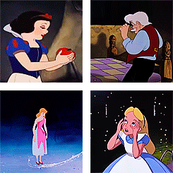 Snow White (1937), Pinocchio (1940), Cinderella (1950), Alice in Wonderland (1951)