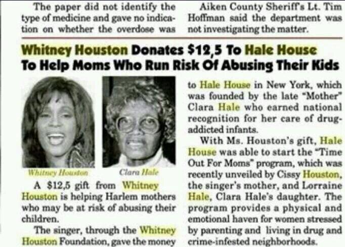 The Many GOOD DEEDS Whitney Did While She Was Here -- That THE MEDIA