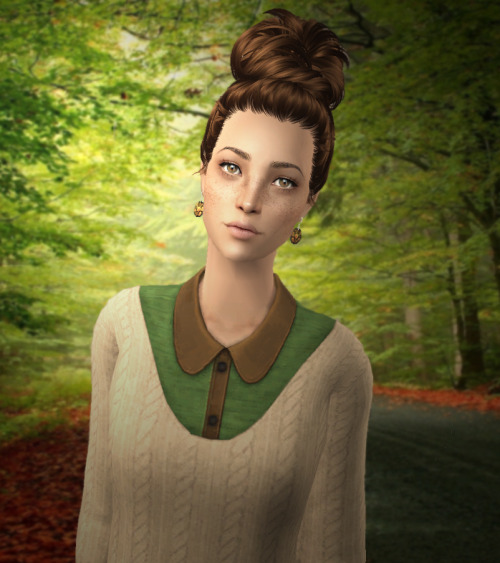 A new, nameless sim in a very, very edited photo