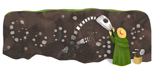 How wonderful that a Google Doodle is celebrating the 215th birthday of Mary Anning, the self-trained, citizen-scientist fossil hunter who discovered what was, at the time, believed to be the first dinosaur skeleton &#8212; the remains of an ichthyosaur, a prehistoric reptile.