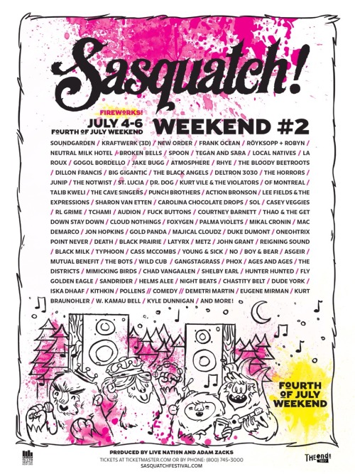jeffgarden:  Soundgarden to perform at Sasquatch! festival 4th of July weekend. [Full Lineup]
