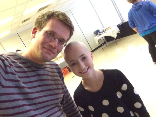 With Lily (aka young Hazel) on the set of The Fault in Our Stars.