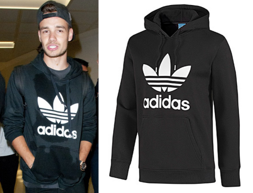 Liam wore this Adidas hoodie (no idea why he&#8217;s wet) when arriving at the airport in New York (August 2013)
Adidas - £47