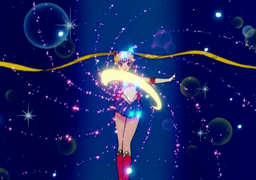 Gif Pretty Illustration Art Glitter Anime Kawaii Moon Stars Blue Pink Colorful Yellow Star Sailor Moon Sailor Moon Gif Lowerclassbrat But i'm actually an agent of love and justice, pretty sailor soldier sailor moon! rebloggy