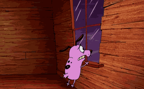 courage the cowardly dog laughing out loud gif | WiffleGif