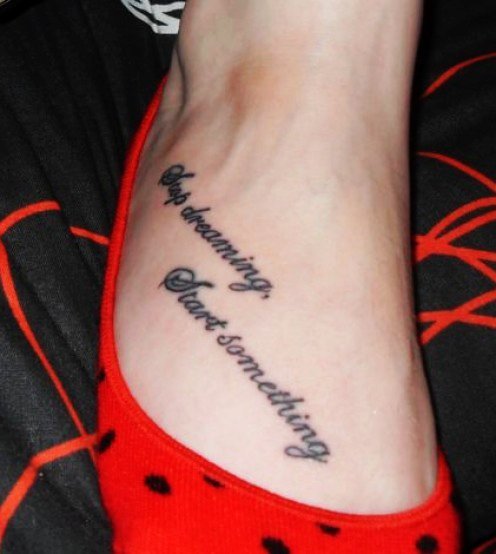 Foot Tattoo Quotes Tumblr