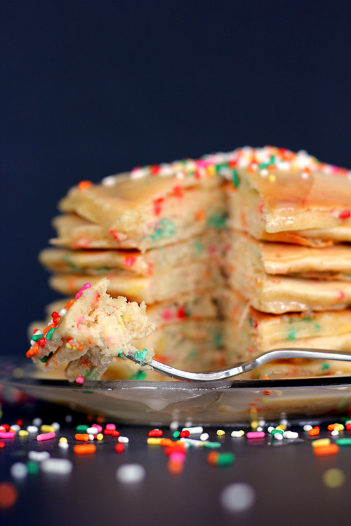 Birthday Cake Pancakes on We Heart It.