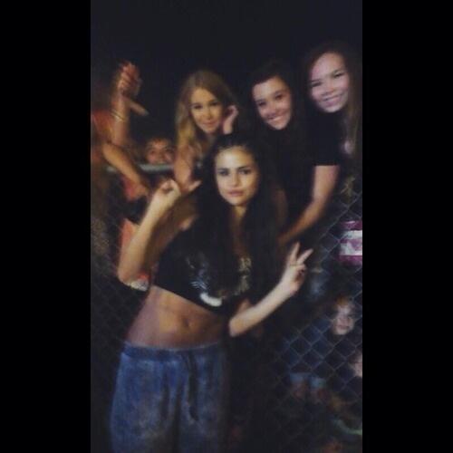 Selena with fans after her concert, last night (August 18).