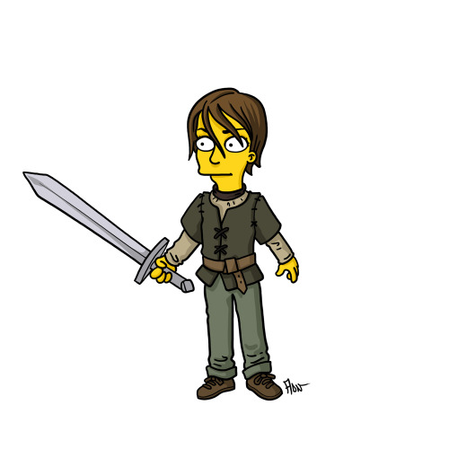 Arya Stark from &#8220;Game Of Thrones" / Simpsonized by ADN