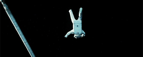 A gif from the film "Gravity."