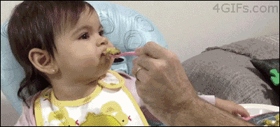 Getting a baby to eat vegetables. [video]
