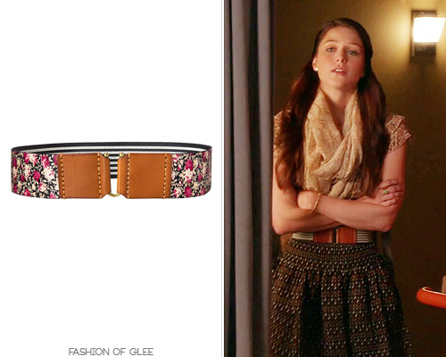 Marley&#8217;s belt is reversible, and in the final scene of &#8216;A Katy or a Gaga&#8217;, she&#8217;s flipped it to the striped side. Thanks andyetilienot! Target Merona Floral Stretch Belt - $19.99 Worn with: JanSport backpack, Old Navy skirt
