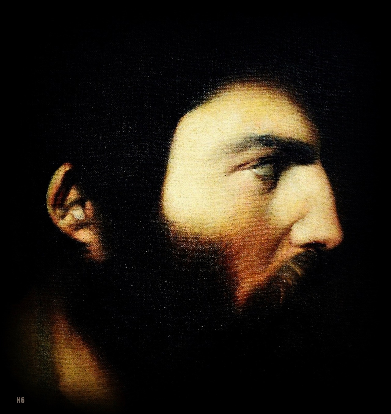 Profile of a Bearded Man.  Jean Auguste Dominique Ingres. French 1780-1867. oil/canvas.
http://hadrian6.tumblr.com