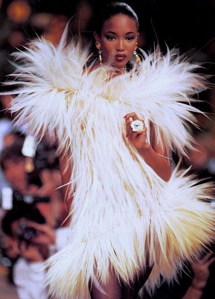 theram:</p> <p>Naomi Campbell, for YSL, 1989.<br /> 