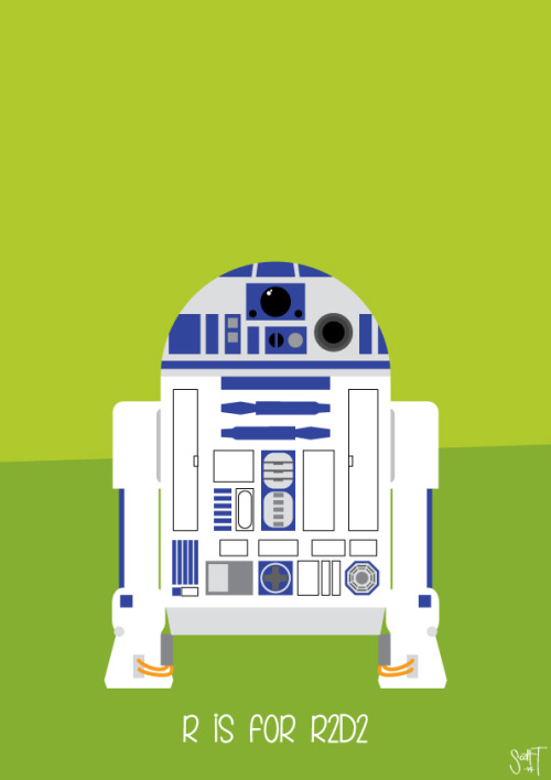 R is for R2-D2 Created by Scott Triffle