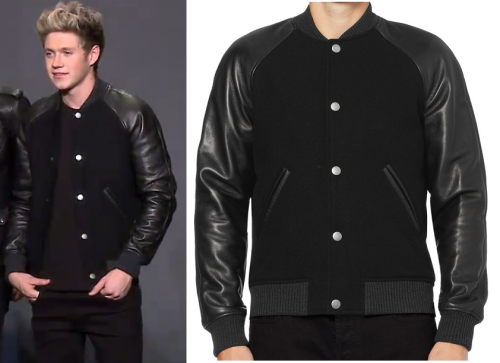 Niall wore this bomber jacket at the Tokyo premiere of This is Us (November 2013)
Mr Porter - £550