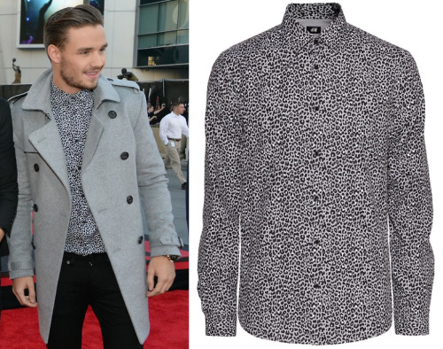 Liam wore this leopard print shirt at the AMA&#8217;s in LA yesterday (24th November 2013) with this (x) coat
H&amp;M - £19.99
