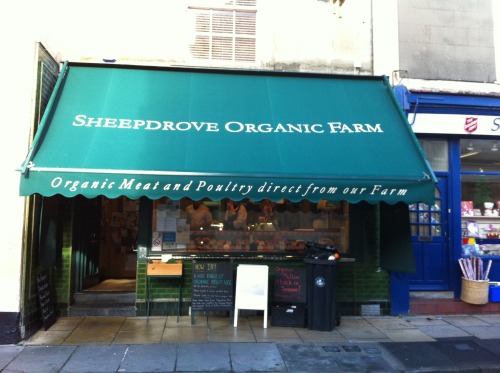 Recover of traditional awning at Sheepdrove Organic Farm in Bristol.