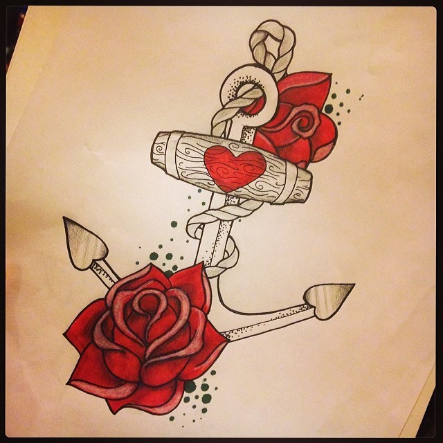Girly Anchor Tattoos Tumblr #roses #anchor #girly #tattoo