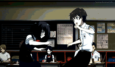 Another (anime) funny scene: Misaki and Sakakibara dance 