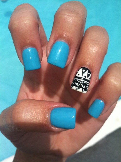 nails #gel nails #blue nails #nail design #personal
