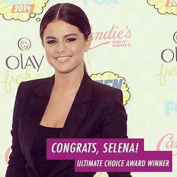 @stylesip: Of course, @selenagomez is THE ultimate choice! Congrats, Sel! xoxo #TCAs2014