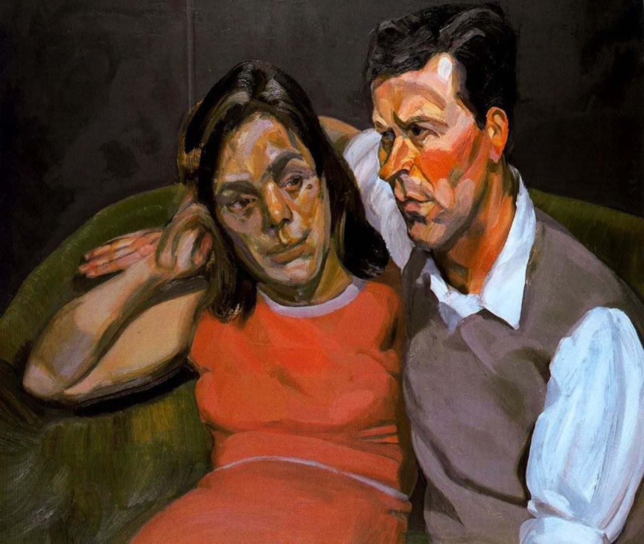 Lucian Freud:  Michael Andrews and June  (1961)