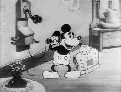 Image result for mickey mouse with phone vintage