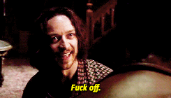 Image result for james mcavoy gif go fuck yourself