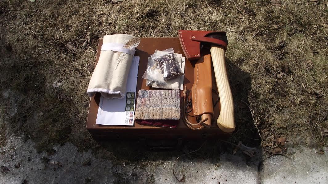 Name: LondonAge: 25Location: Canada Occupation: FarmerList:
letter from close friend
heirloom seeds-wallet
knife
hatchet
tool roll with carving tools
owl feather
great grandmother’s artist’s box
