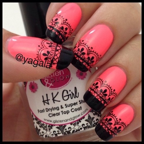 Lace nails Credit to @yagala (http://ift.tt/1tGtJ29)