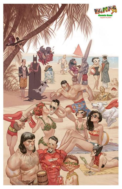 Tampa Bay Comic Con Poster by Julian Totino Tedesco