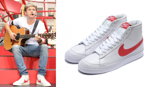 Niall wore these Nike Blazer trainers on the Today Show in New York (August 23rd 2013)
Available here - £55.20